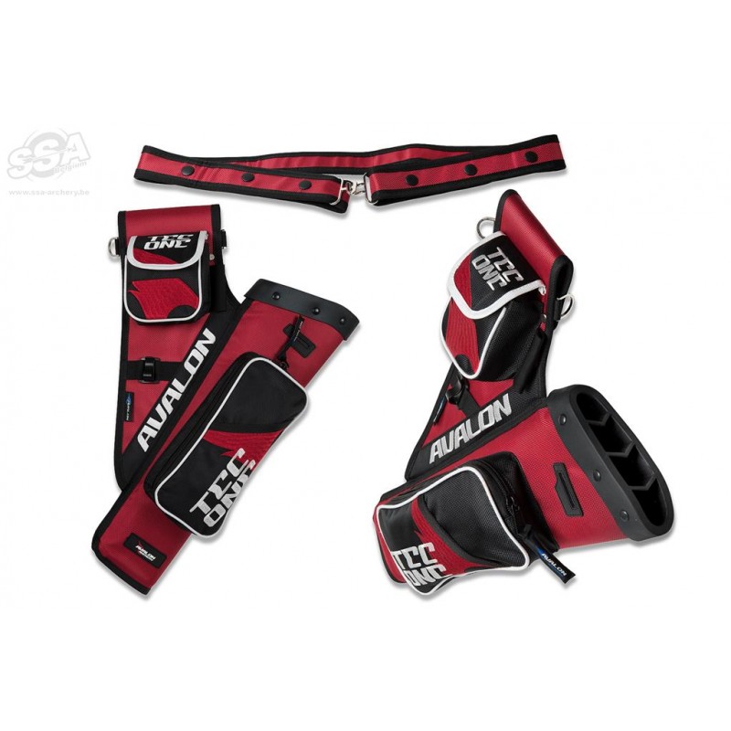 Carquois Avalon Tec One - 2 poches et ceinture - rouge